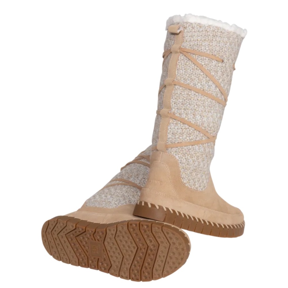 🔥NIB‼️ Stay Warm & Cozy in MUK LUKS Flexi New York Boots - Sand Color - size 7.5 - Picture 3 of 5